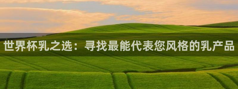 世界杯预选赛赛程时间表：世界杯乳之选：寻找最能代表您风格的乳产品