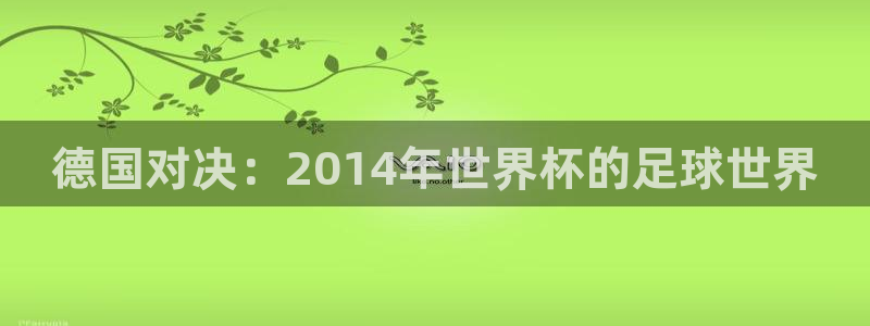 世界杯预选赛亚洲区积分榜：德国对决：2014年世界杯的足球世界